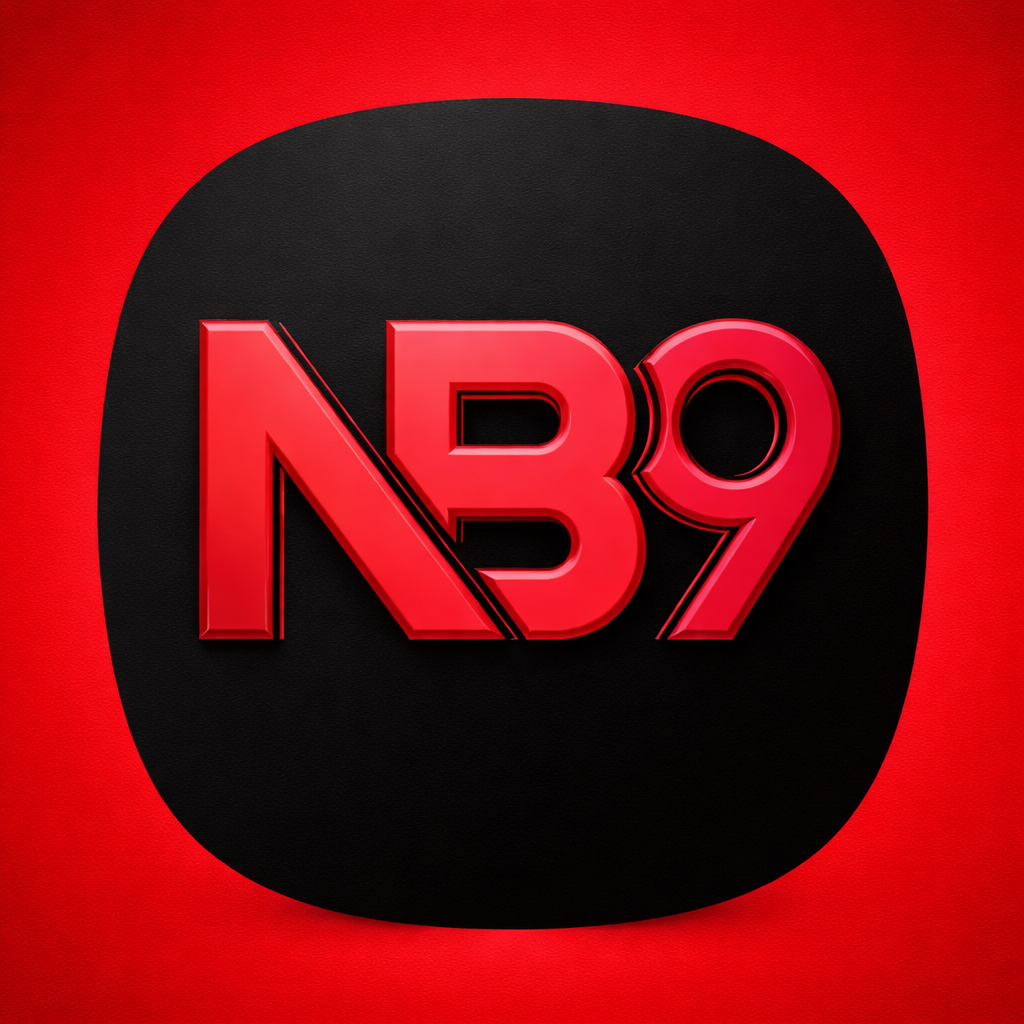 NB9 Game app home screen showing online real money casino, slot and card games